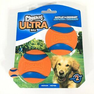 Chuckit! Ultra Ball Dog Toy Medium 2 Pack Orange